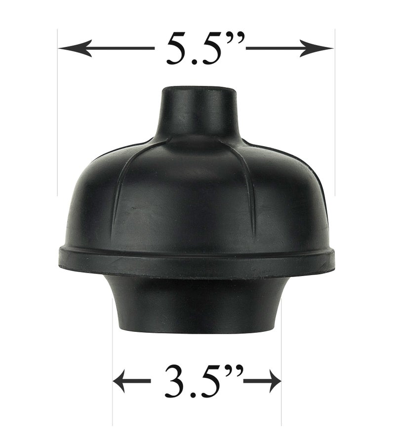 SteadMax Heavy Duty Toilet Plunger, Commercial Grade Double Thrust Force Rubber Cup with Wood Handle, 2 Pack (22") - Image 3